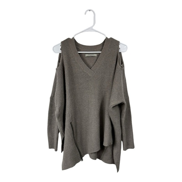All Saints Size Small Able Open Shoulder Jumper Sweater Asymmetrical Wool Alpaca - Picture 2 of 7